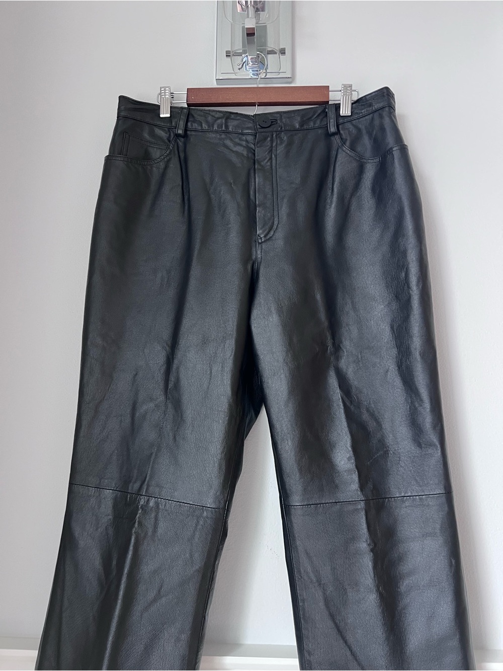 Womens vintage Newport news easy style leather pants size 18